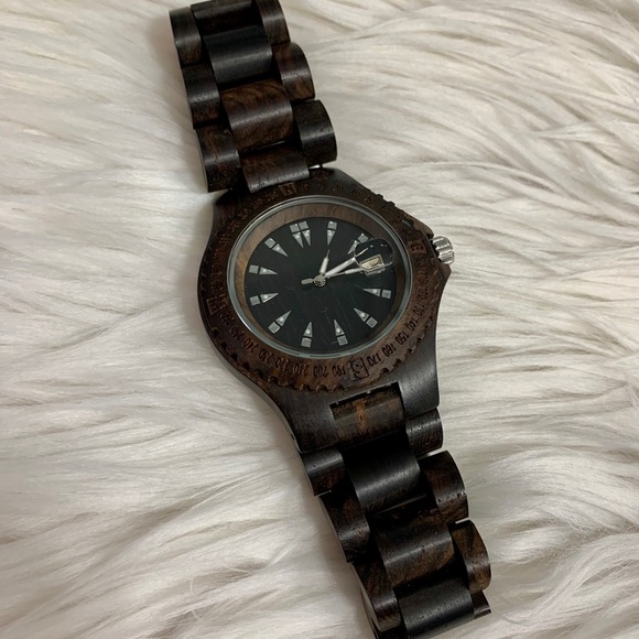 Espresso-Colored Wood Watch - Picture 4 of 4